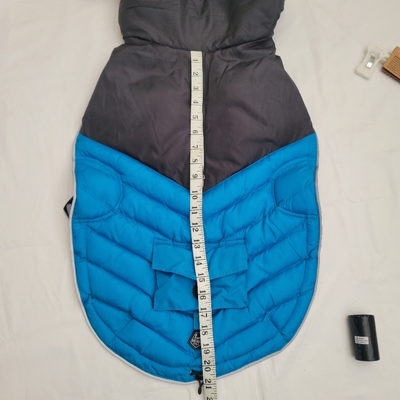 🦮ARCADIA Ultra Adjustable Insulated Coat. Size Large. Blue Silver Black Colors - Picture 17 of 17